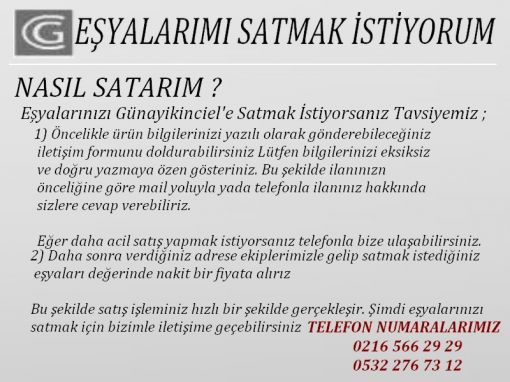  EŞYALARIMI NASIL SATARIM